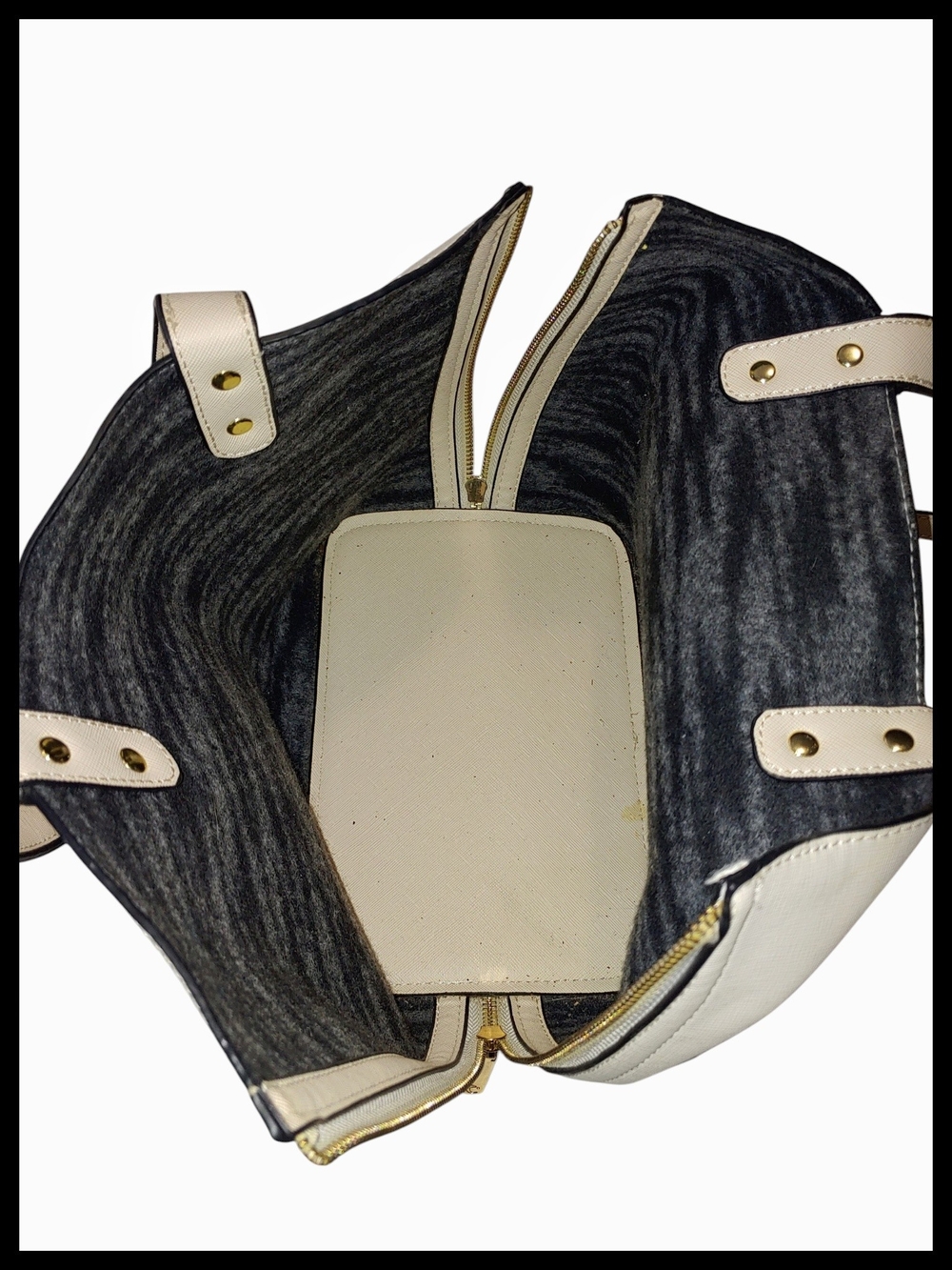 Cream Two-Piece Women's Tote & Purse Set - Picture 3 of 10